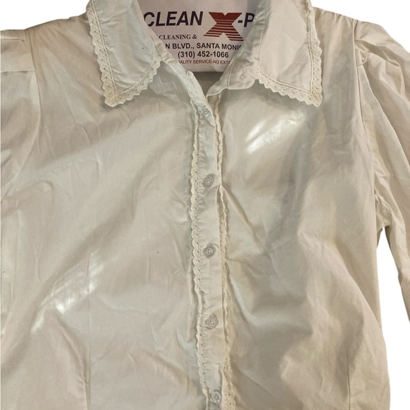 DAZY White Victorian-style Button-Up Top- size L- Feminine and lovely - Picture 4 of 7